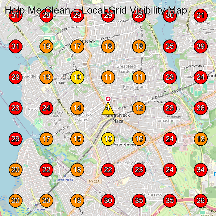Help Me Clean GeoGrid visibility map for House Cleaning Service in None